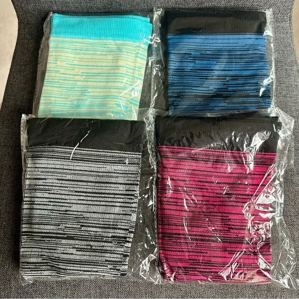 PLUS Size, Ombre Striped Compression Socks, Colorful, Abstract, Travel (1 Pair)